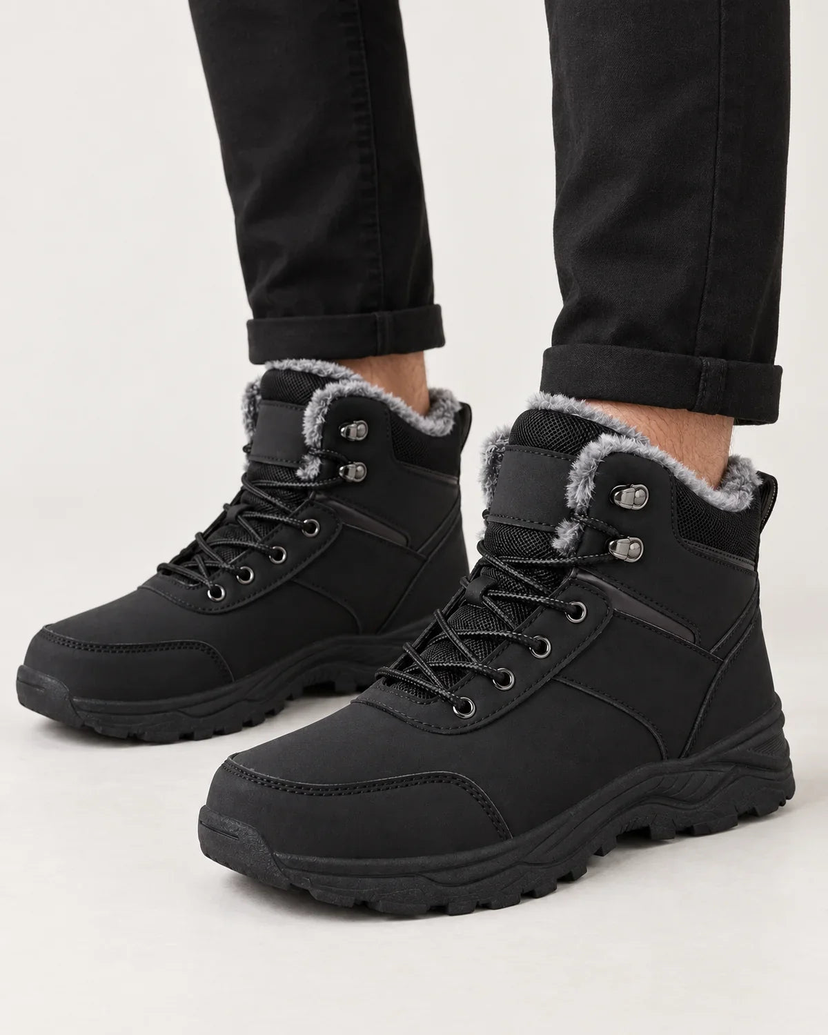 Garrick | Men's Plush Lined Lace-Up Winter Ankle Boots