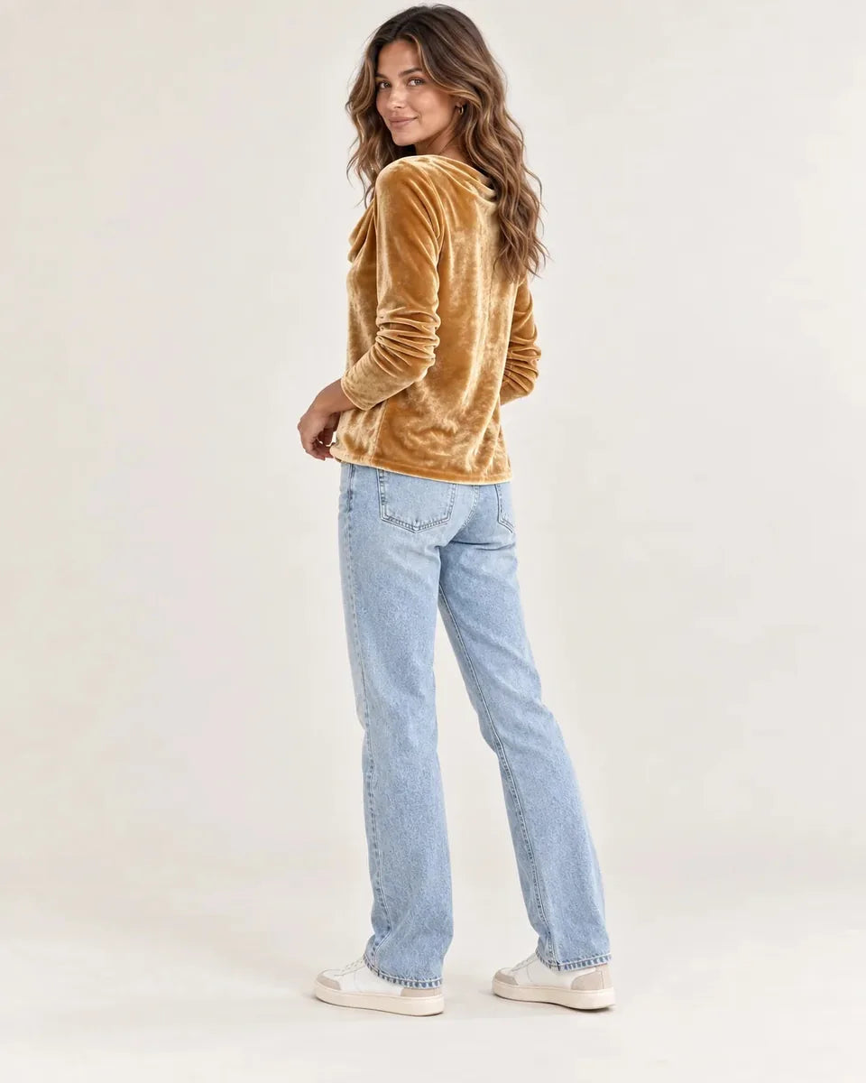 Iliana | Women's Cowl Neck Long Sleeve Going Out Top