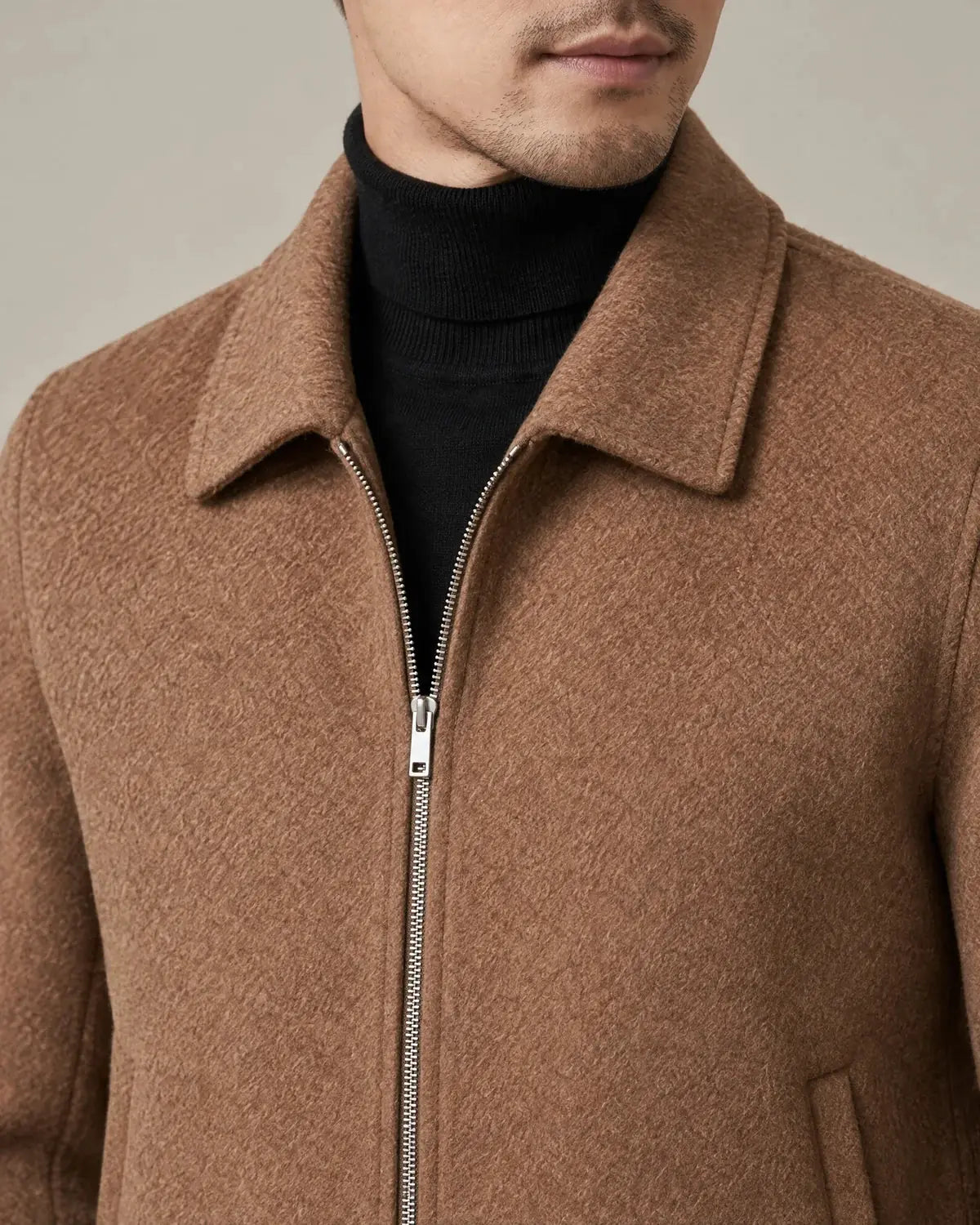 Lennox | Men's Collared Zip-Up Jacket with Welt Pockets