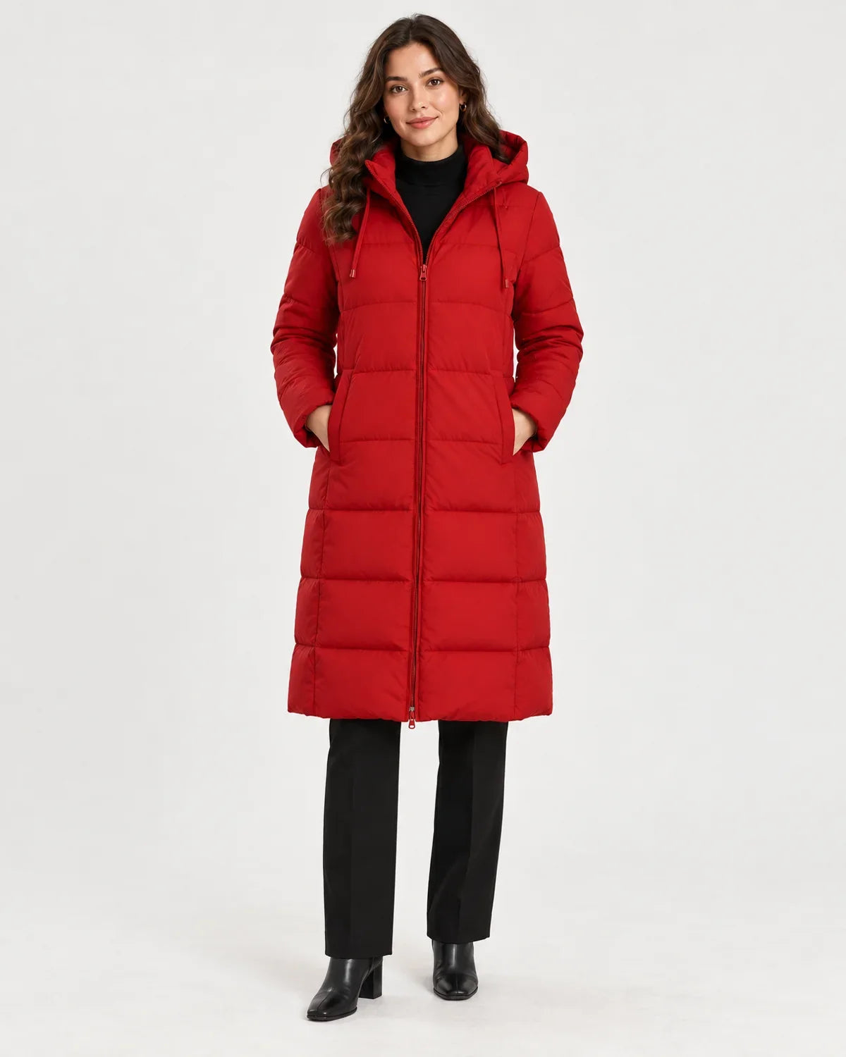 Marceline | Women's Hooded Quilted Long Puffer Coat