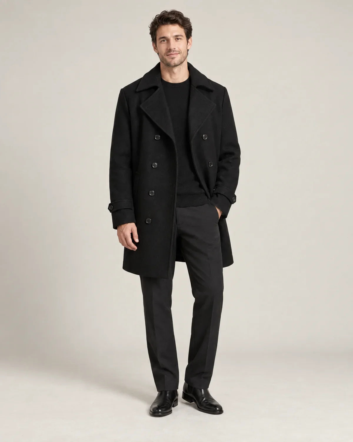 Merritt | Men's Double-Breasted Peacoat