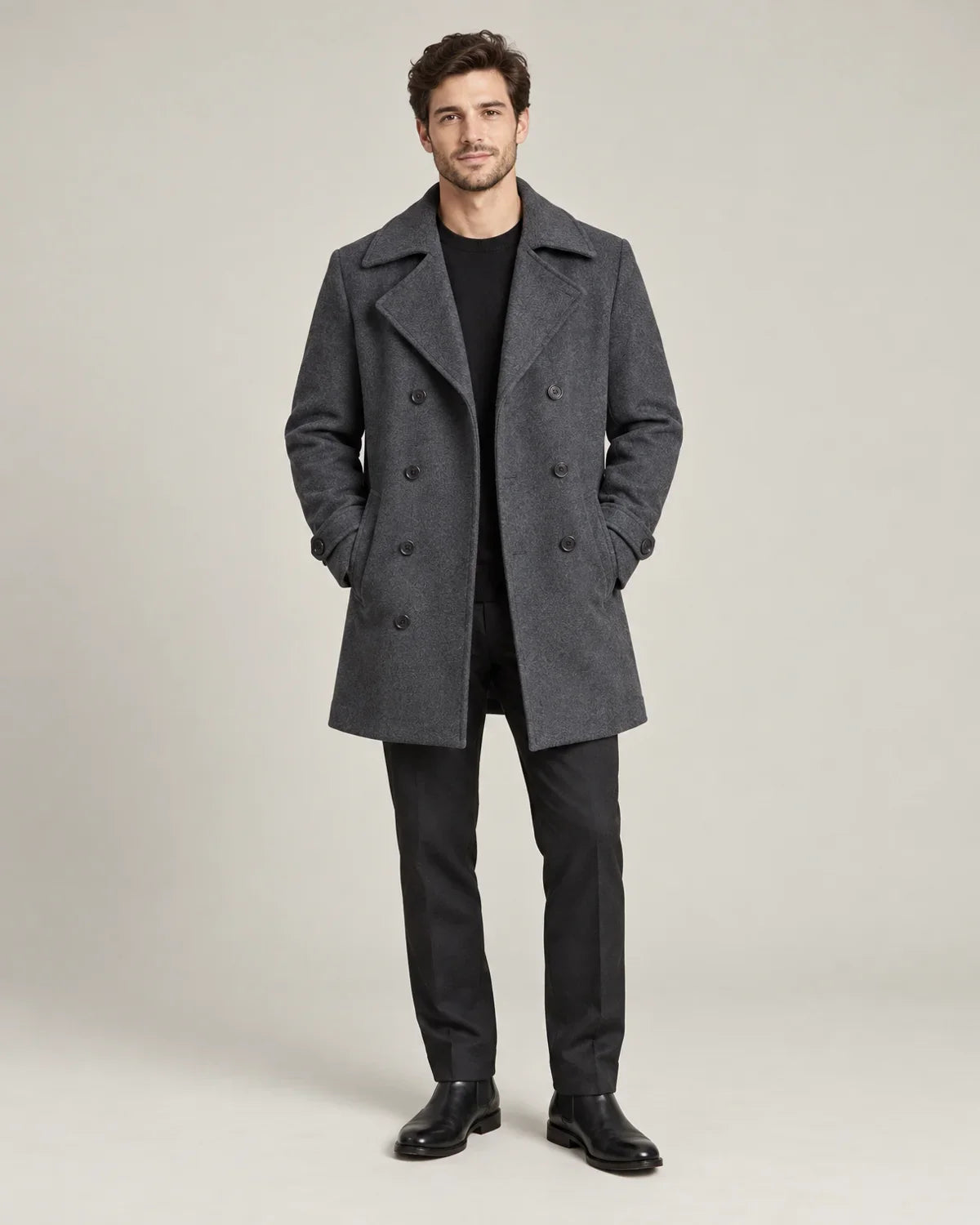 Merritt | Men's Double-Breasted Peacoat