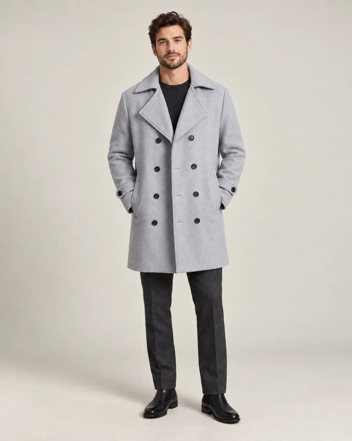 Merritt | Men's Double-Breasted Peacoat