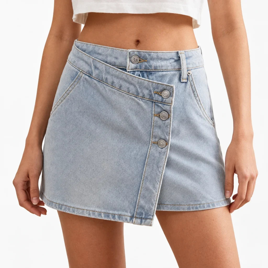 Odette | Women's High-Rise Denim Mini Skirt