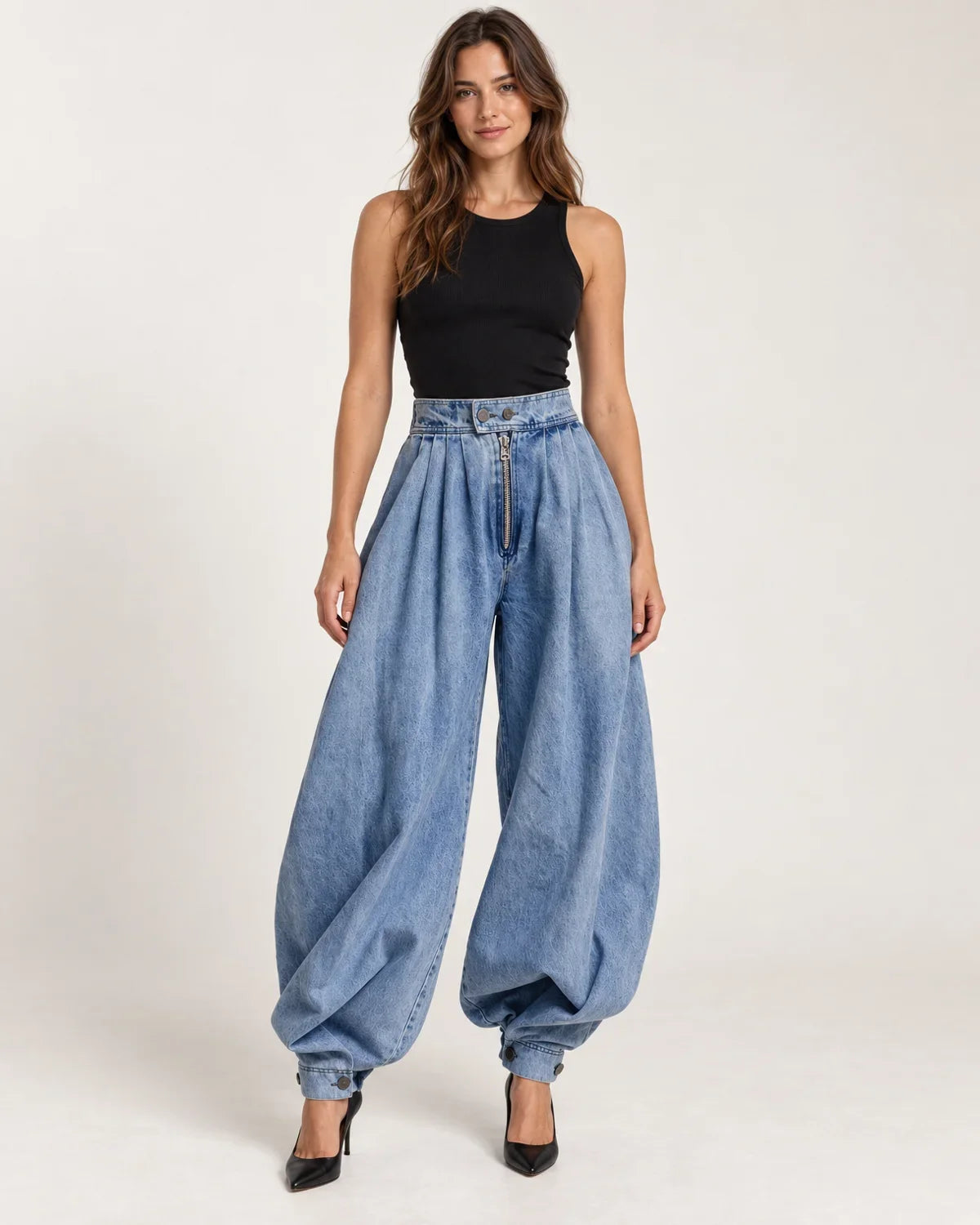 Perrine | Women's Baggy Wide-Leg Jeans