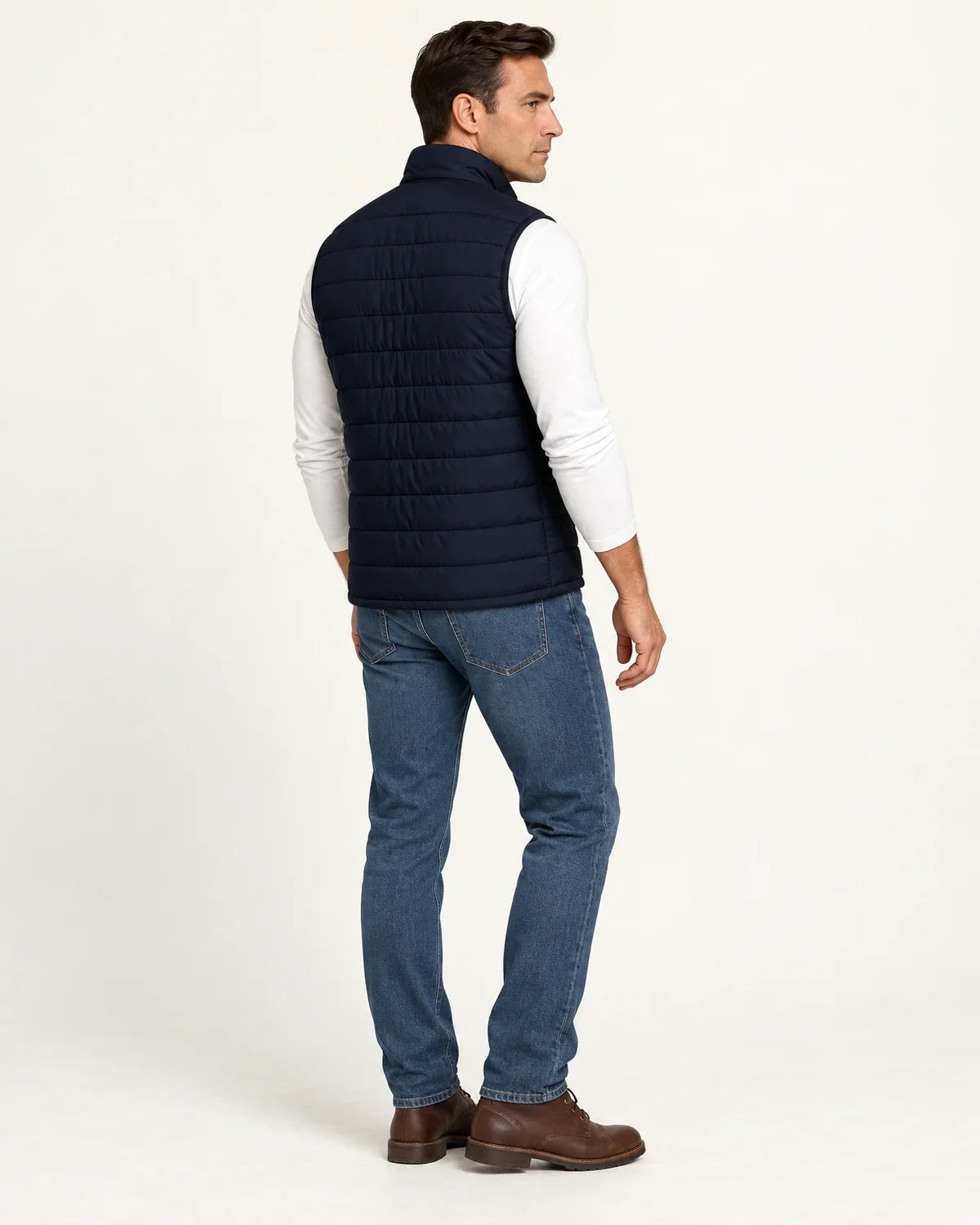 Rowan | Men's Quilted Puffer Vest with Stand Collar