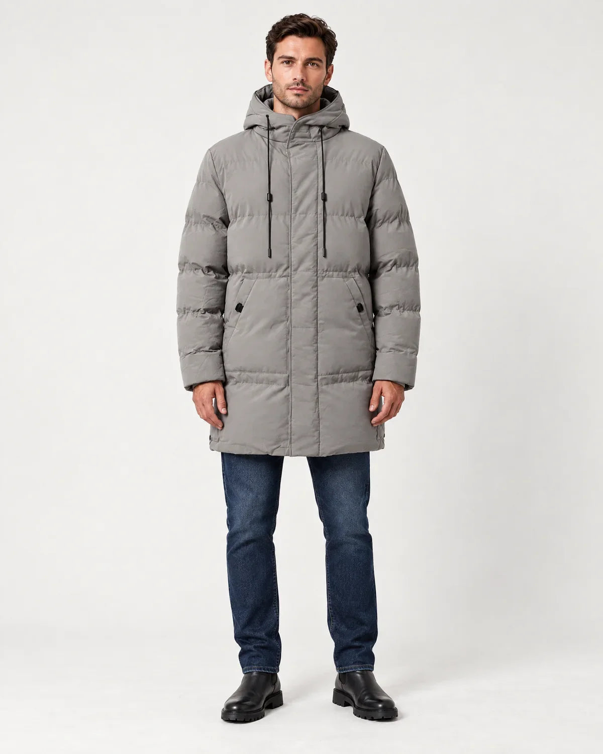 Thorne | Men's Hooded Longline Padded Parka Jacket