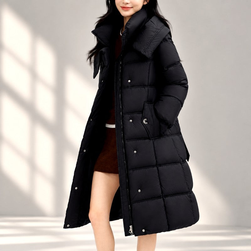 Alyana - Women's Long Padded Hooded Jacket