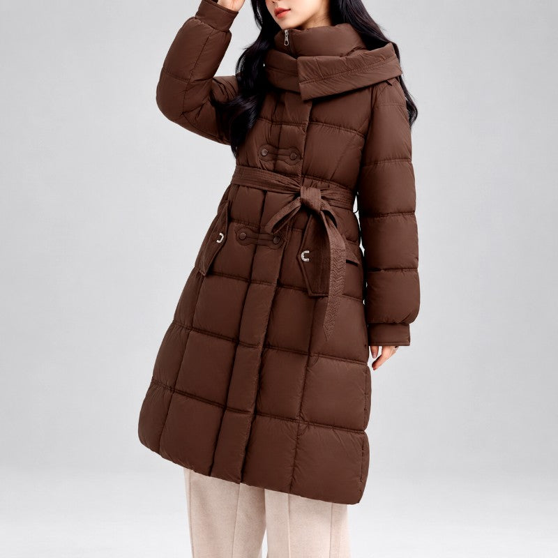 Alyana - Women's Long Padded Hooded Jacket