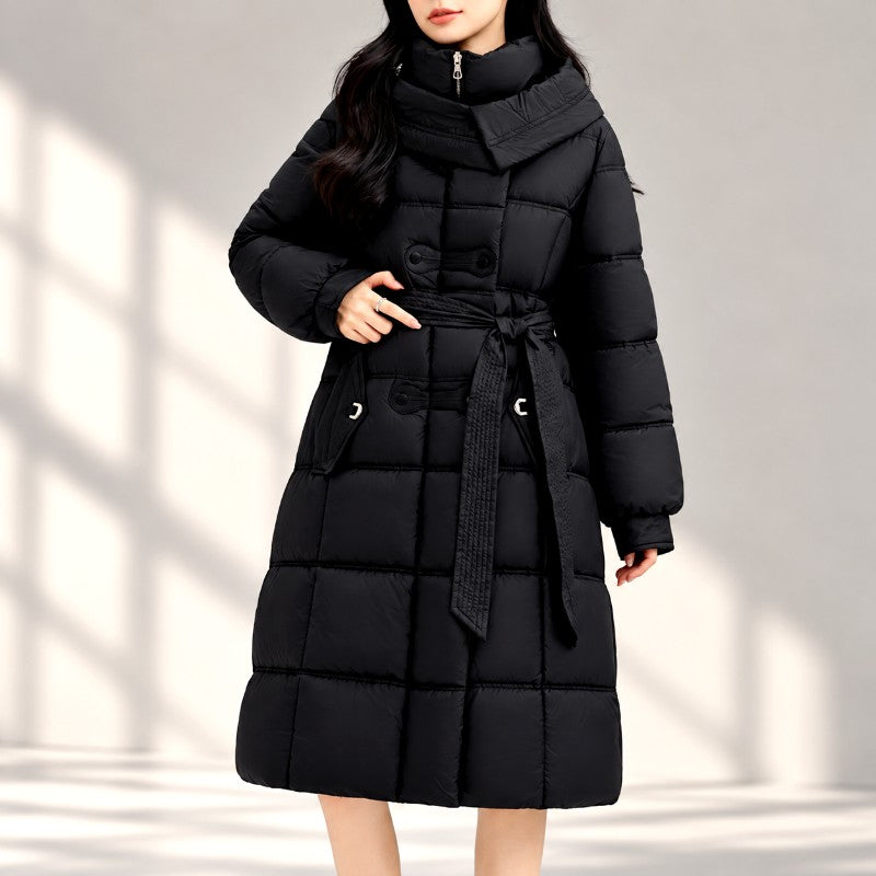 Alyana - Women's Long Padded Hooded Jacket