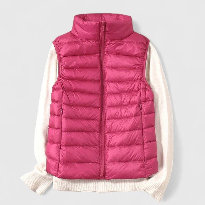 Emily | Women's Ultralight Puffer Vest Sleeveless Stand Collar