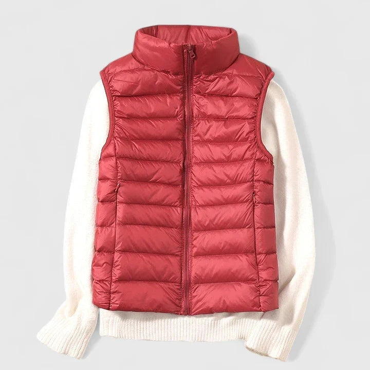 Emily | Women's Ultralight Puffer Vest Sleeveless Stand Collar