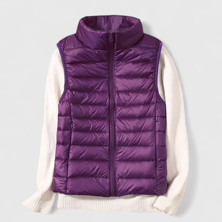 Emily | Women's Ultralight Puffer Vest Sleeveless Stand Collar