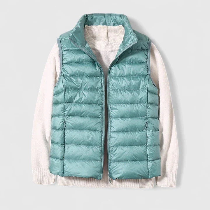 Emily | Women's Ultralight Puffer Vest Sleeveless Stand Collar