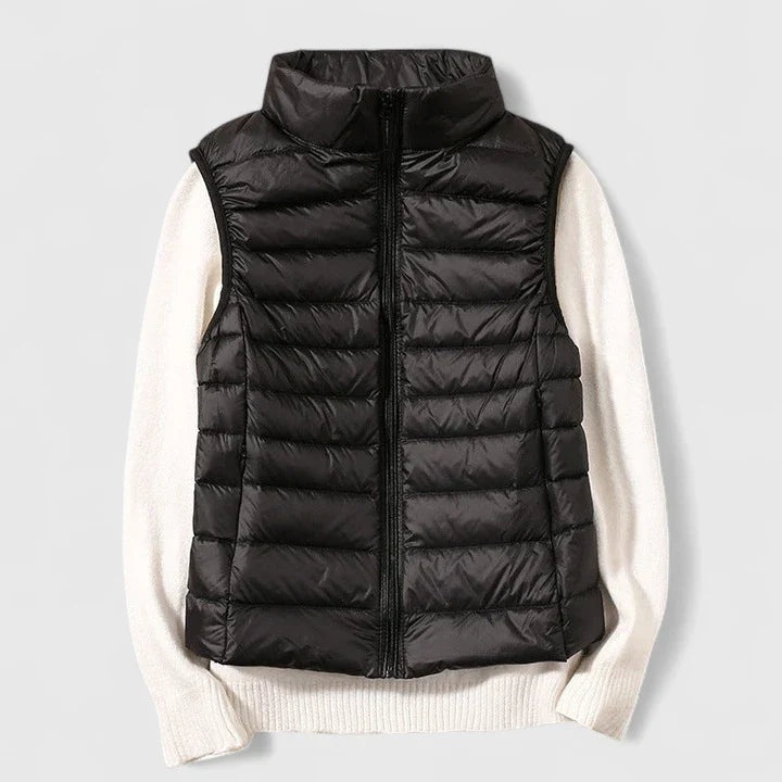 Emily | Women's Ultralight Puffer Vest Sleeveless Stand Collar