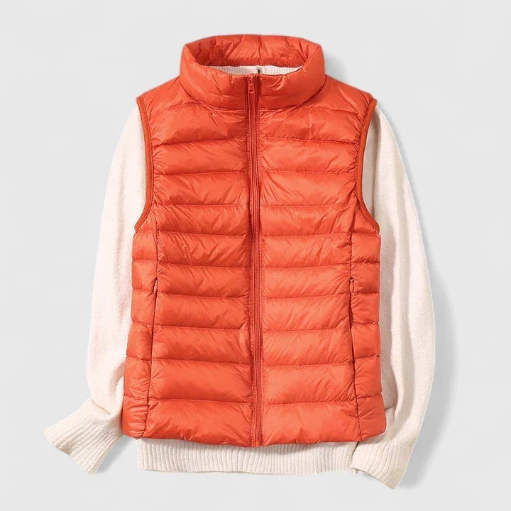 Emily | Women's Ultralight Puffer Vest Sleeveless Stand Collar