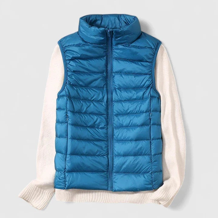 Emily | Women's Ultralight Puffer Vest Sleeveless Stand Collar