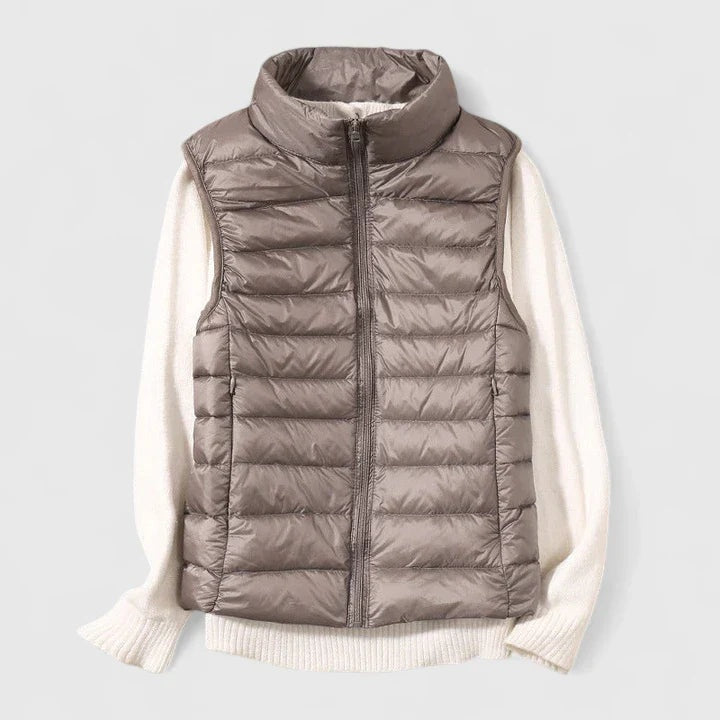 Emily | Women's Ultralight Puffer Vest Sleeveless Stand Collar