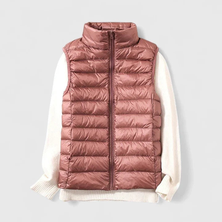 Emily | Women's Ultralight Puffer Vest Sleeveless Stand Collar