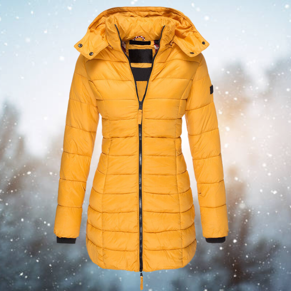 Brianna | Women's Long Winter Puffer Coat Hooded Quilted Parka