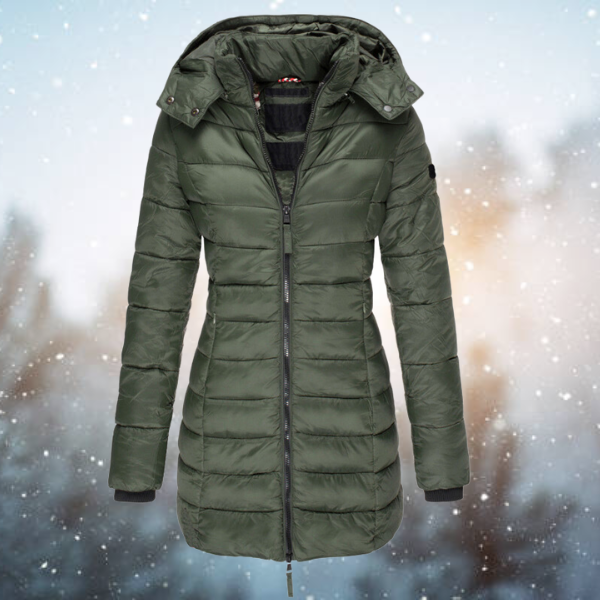 Brianna | Women's Long Winter Puffer Coat Hooded Quilted Parka