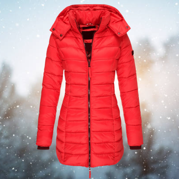 Brianna | Women's Long Winter Puffer Coat Hooded Quilted Parka