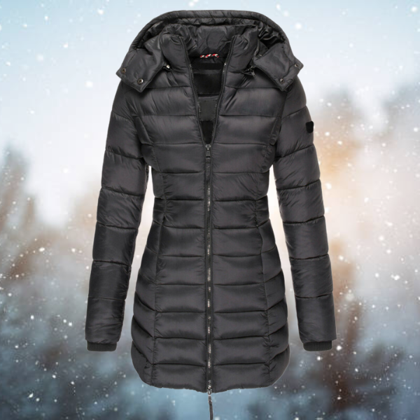 Brianna | Women's Long Winter Puffer Coat Hooded Quilted Parka