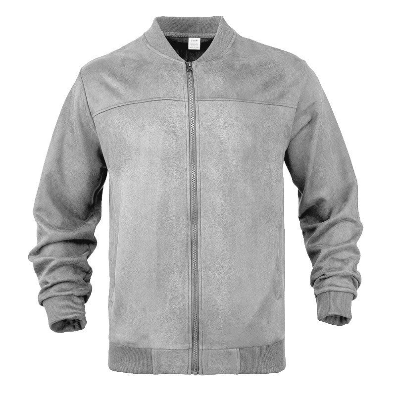 Andre - Men's Suede Look Bomber Jacket