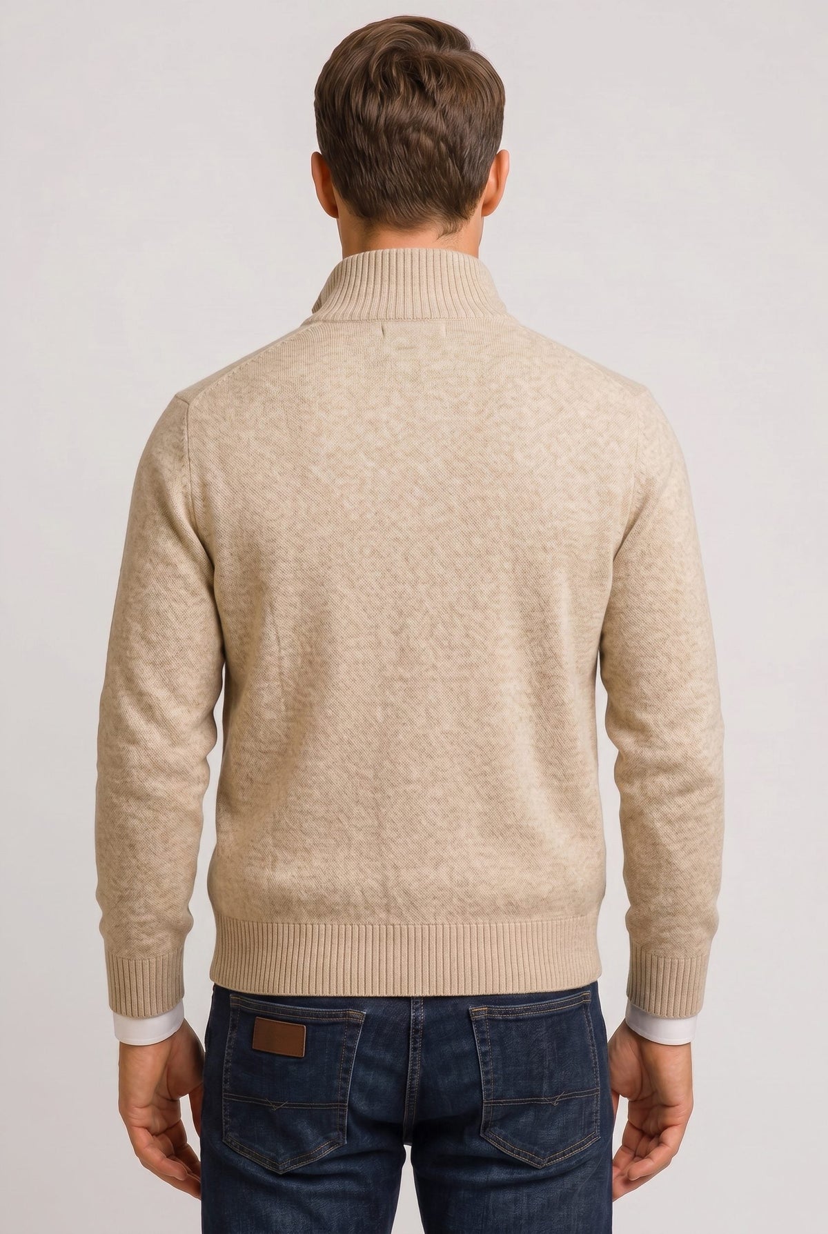 Andreas | Men's Ribbed Knit Zip-Up Cardigan