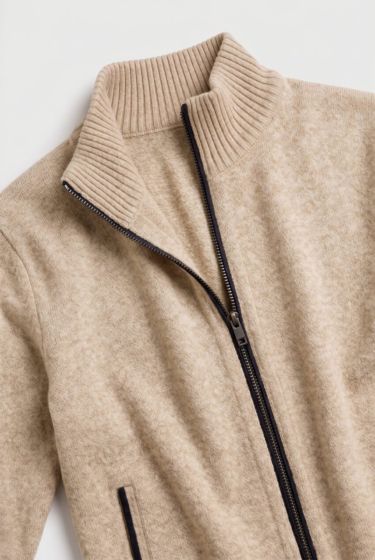Andreas | Men's Ribbed Knit Zip-Up Cardigan