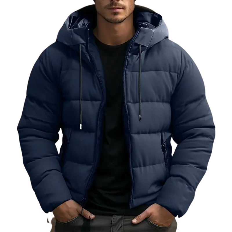 Reid | Men's Hooded Puffer Jacket Quilted Winter Coat