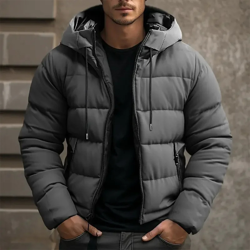 Reid | Men's Hooded Puffer Jacket Quilted Winter Coat