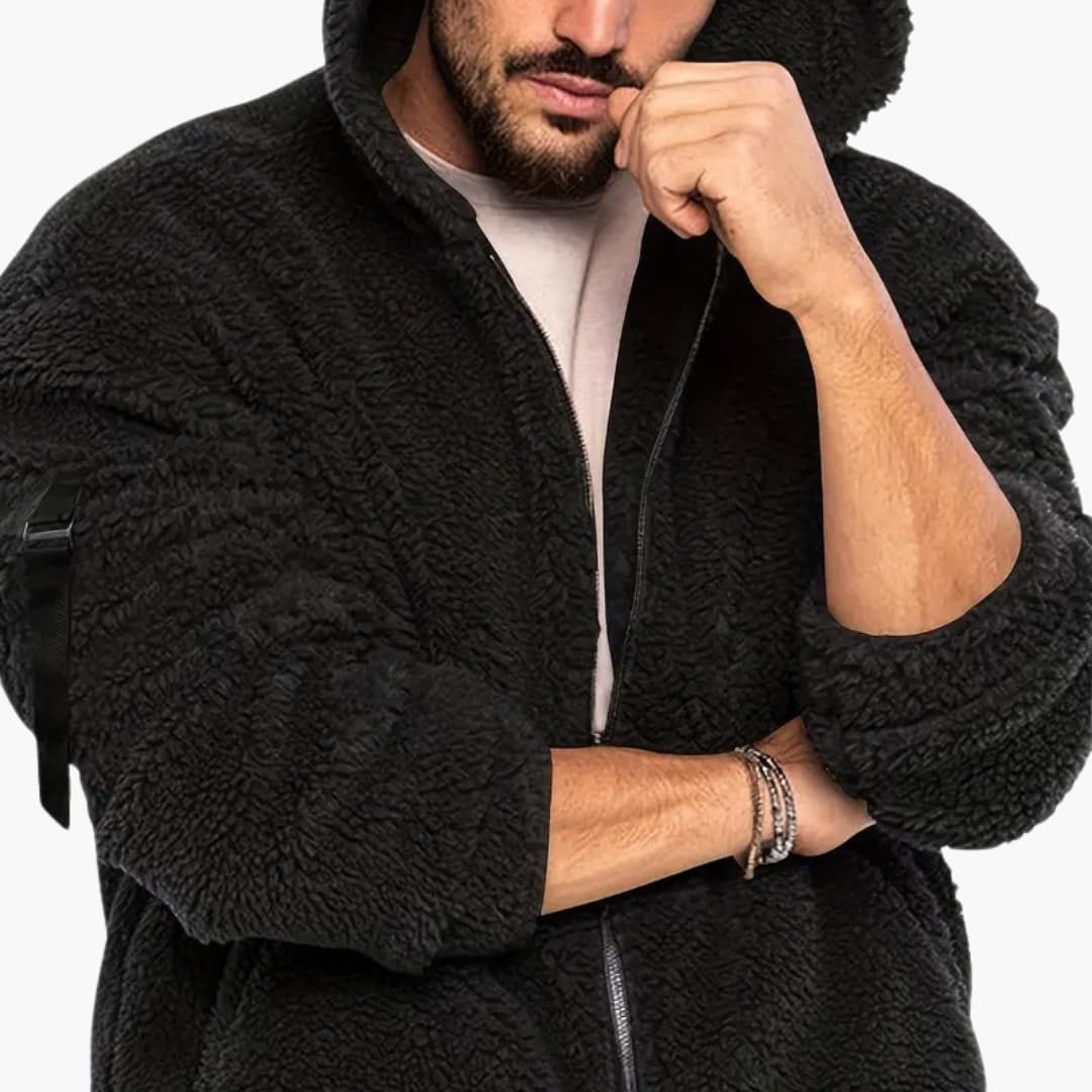 Anselm | Men's Teddy Oversized Zip-Up Jacket