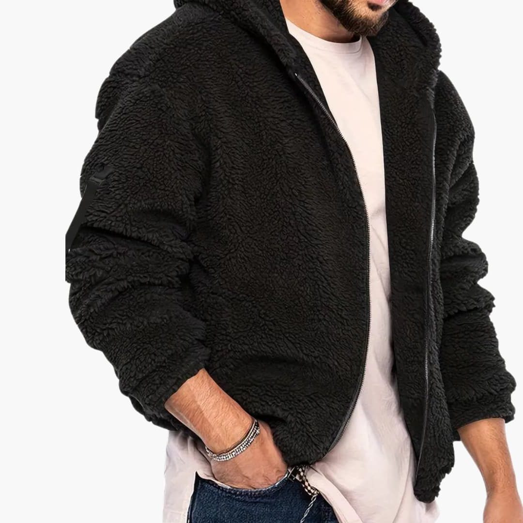 Anselm | Men's Teddy Oversized Zip-Up Jacket