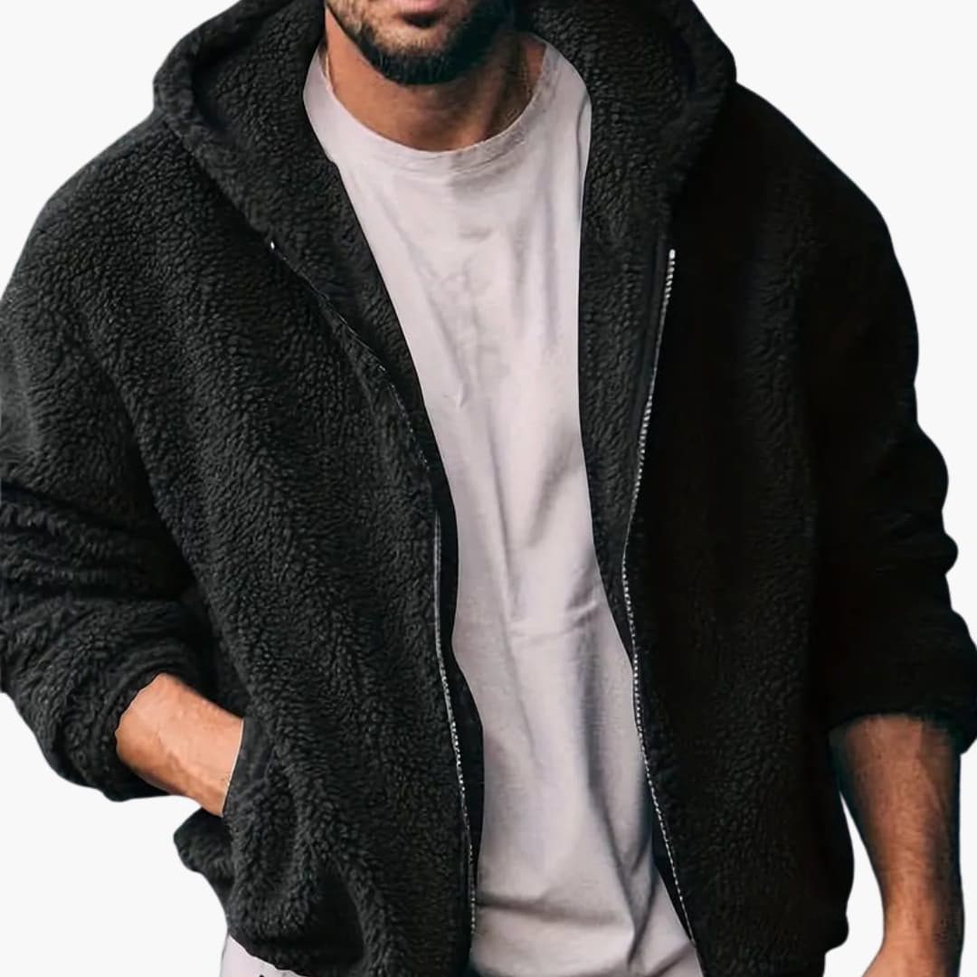 Anselm | Men's Teddy Oversized Zip-Up Jacket