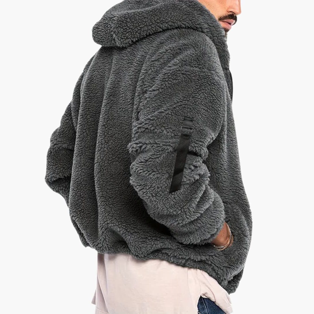 Anselm | Men's Teddy Oversized Zip-Up Jacket