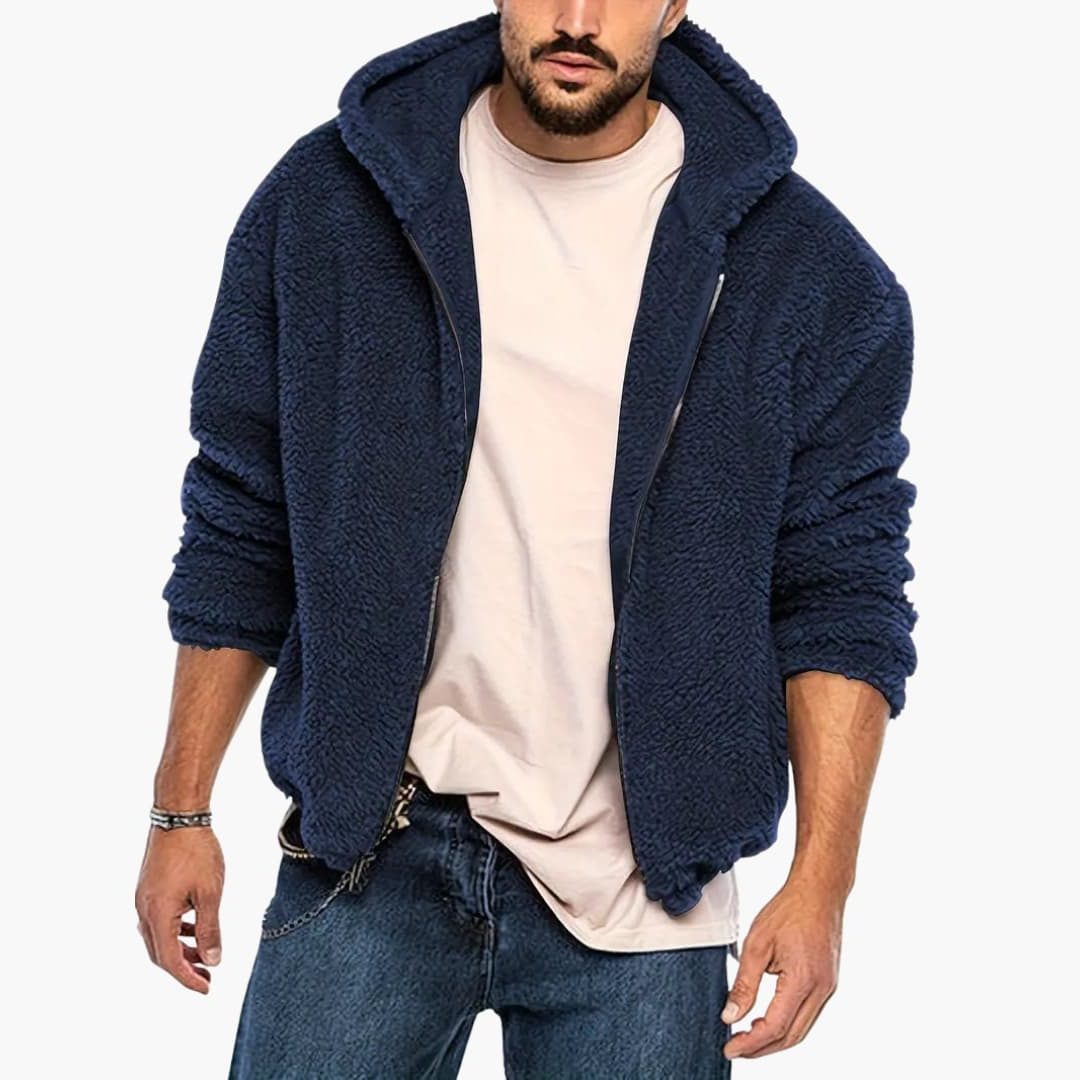 Anselm | Men's Teddy Oversized Zip-Up Jacket