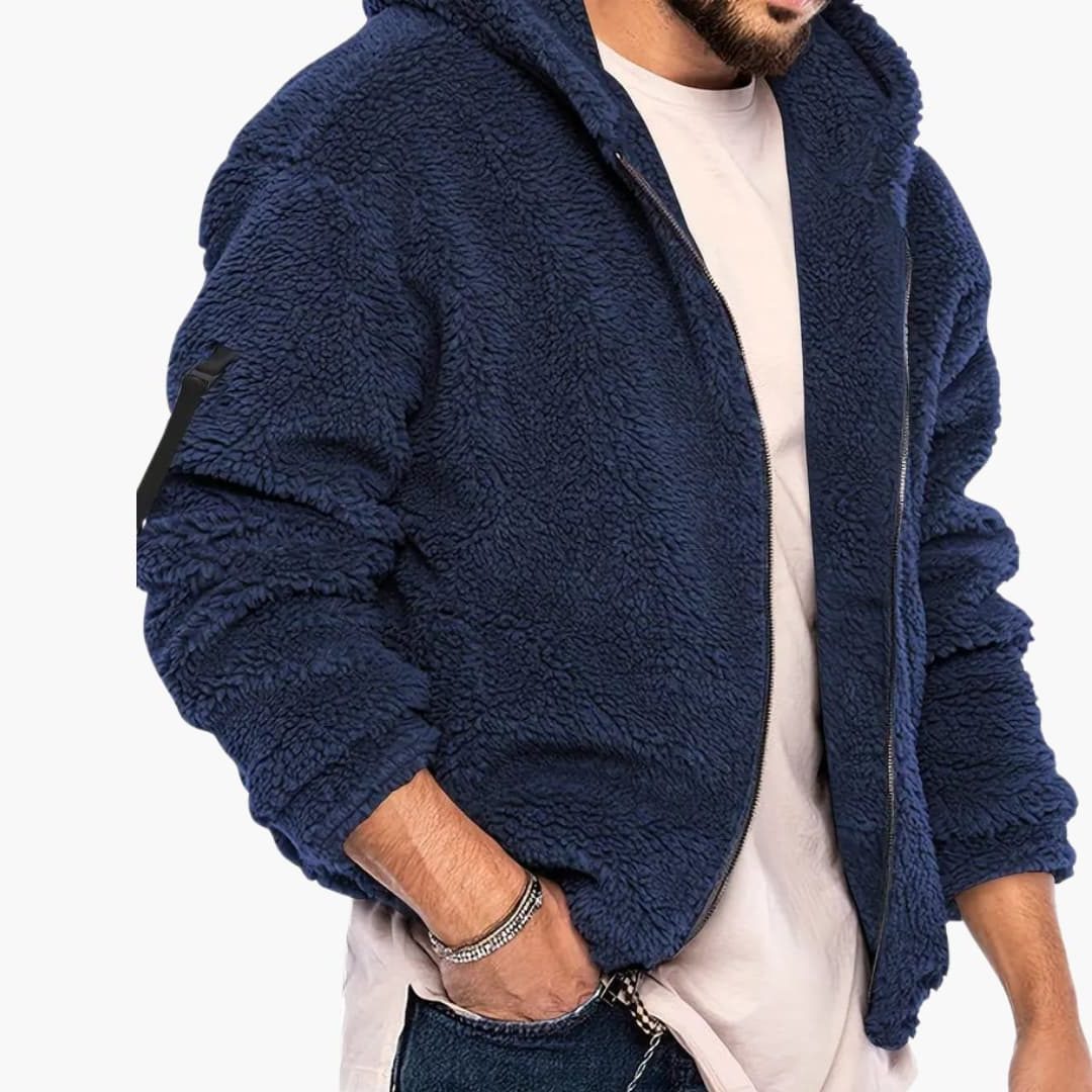 Anselm | Men's Teddy Oversized Zip-Up Jacket