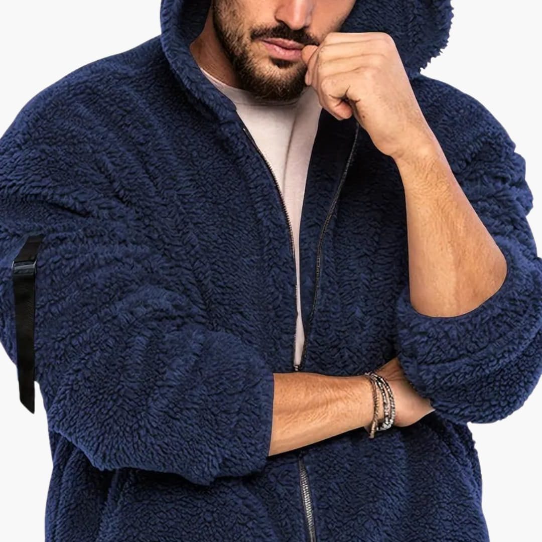 Anselm | Men's Teddy Oversized Zip-Up Jacket