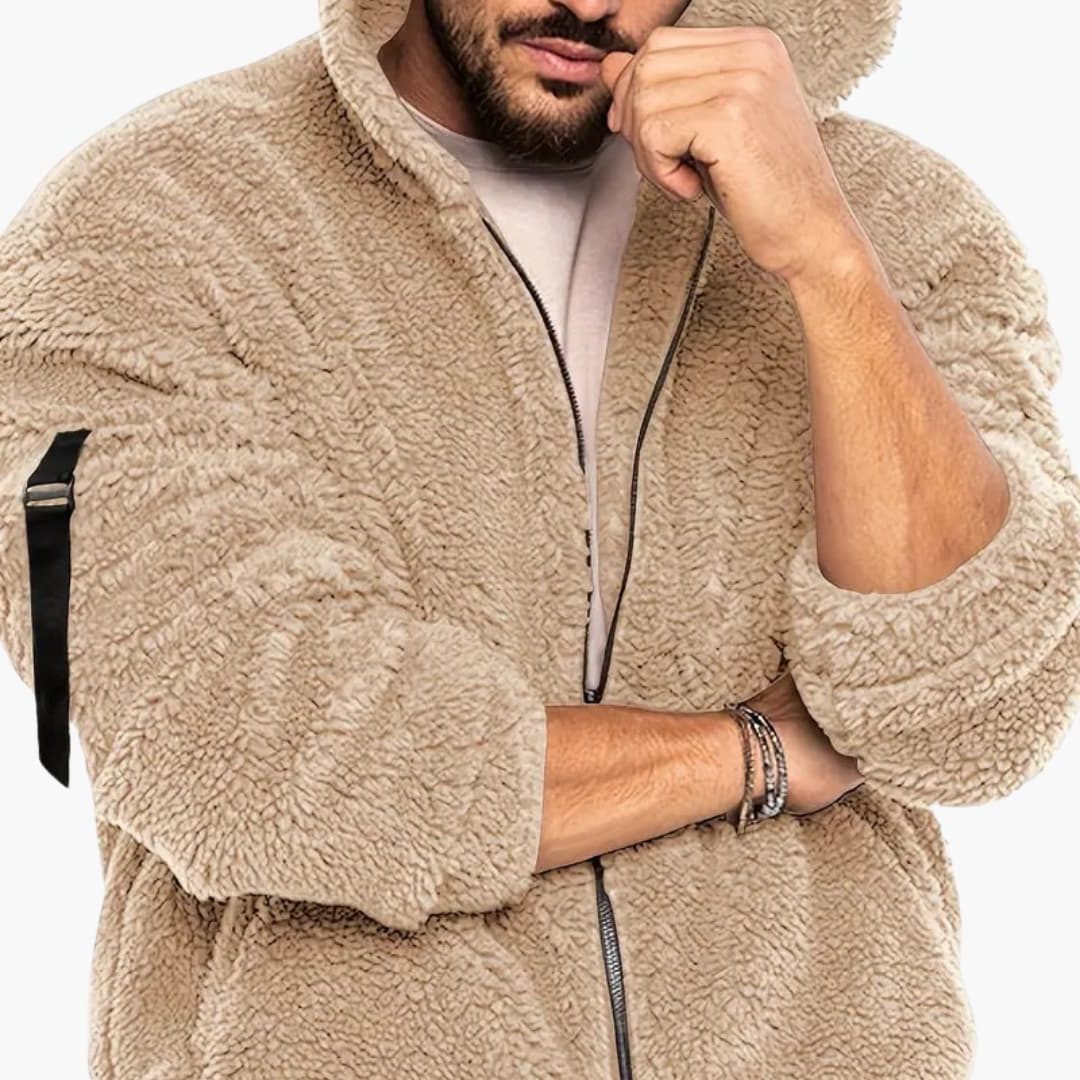 Anselm | Men's Teddy Oversized Zip-Up Jacket