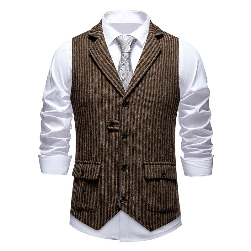 Antonio - Men's Pinstripe Tailored Vest