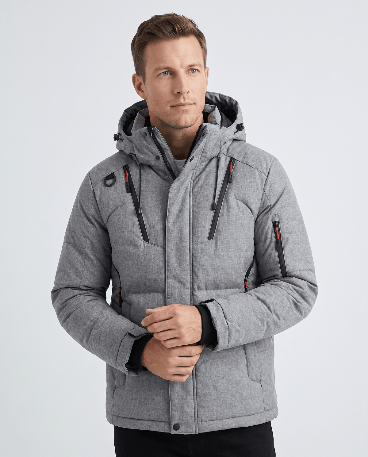 Hooded Puffer Jacket – Padded Design & Multi-Pocket Utility | Paolo