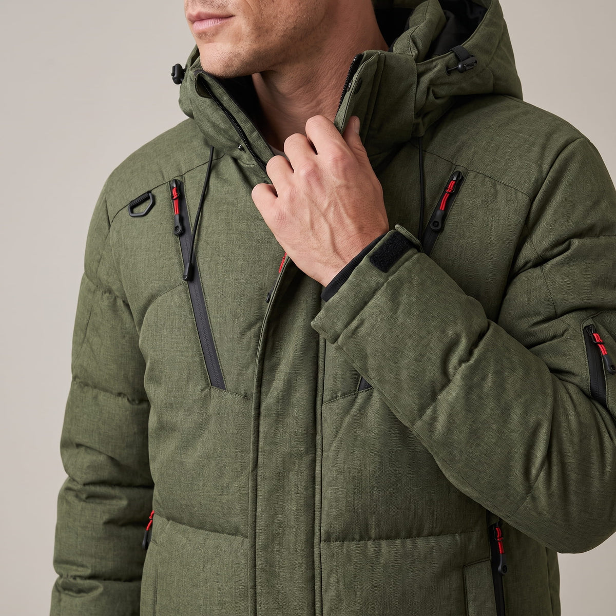 Hooded Puffer Jacket – Padded Design & Multi-Pocket Utility | Paolo