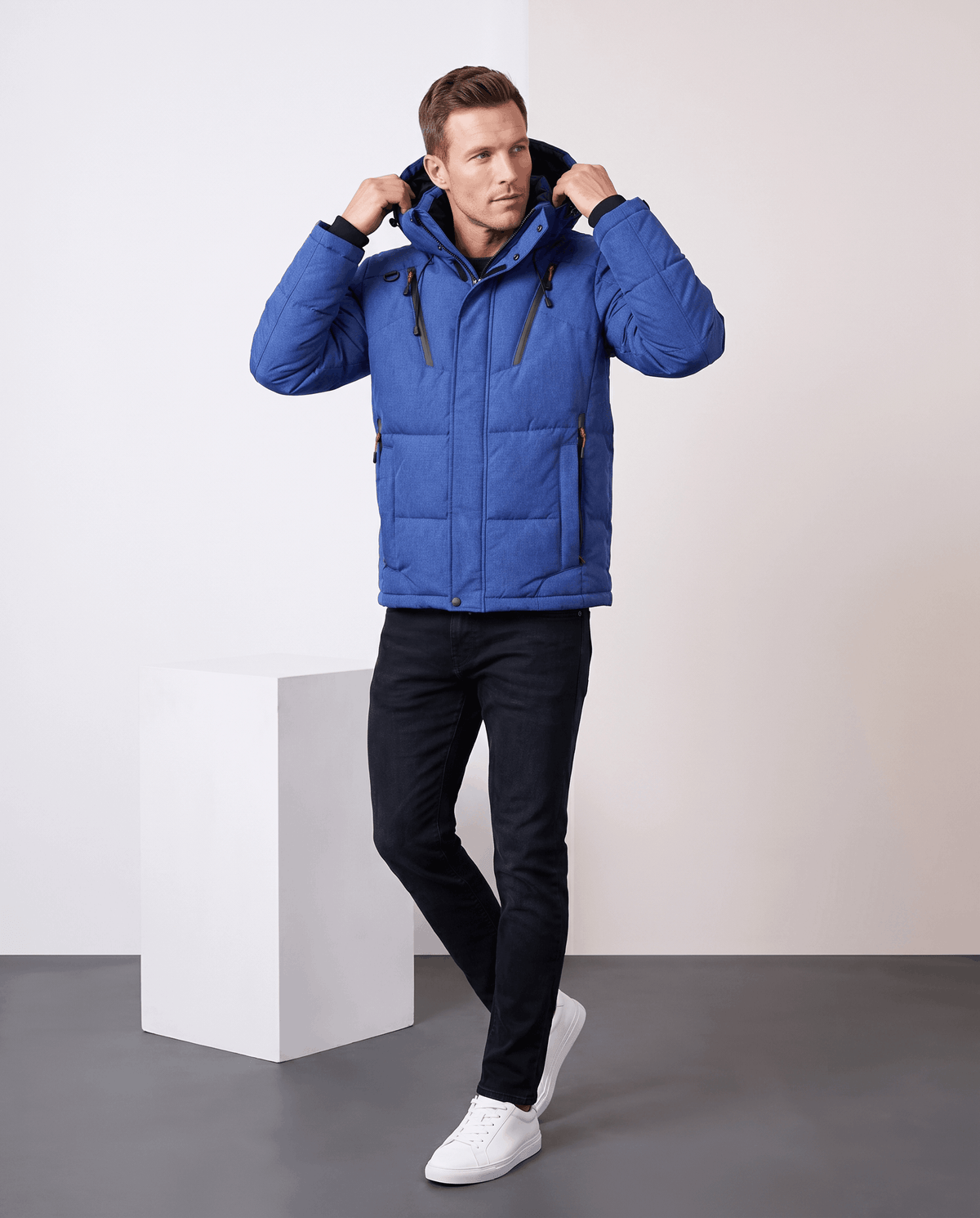 Hooded Puffer Jacket – Padded Design & Multi-Pocket Utility | Paolo