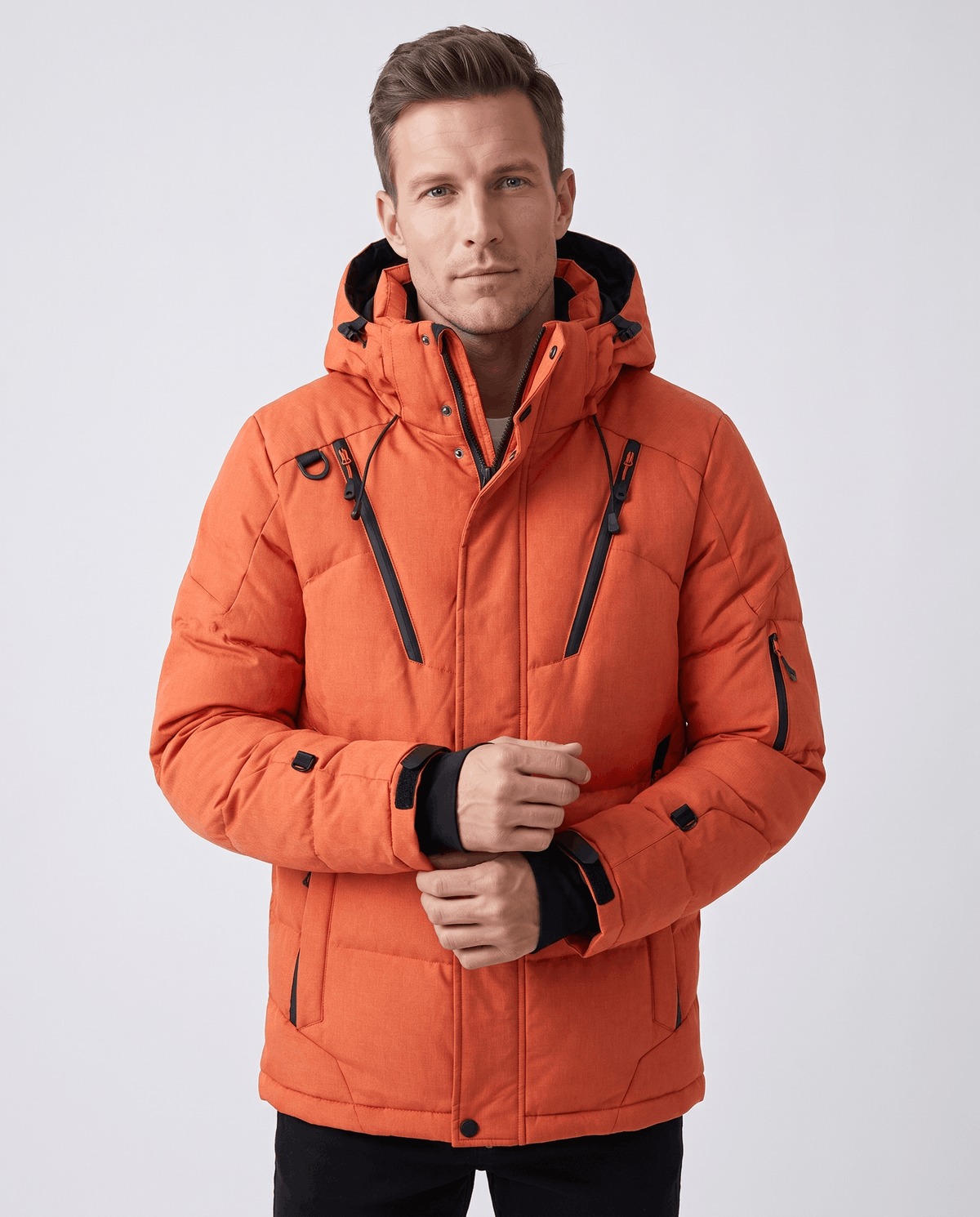 Hooded Puffer Jacket – Padded Design & Multi-Pocket Utility | Paolo