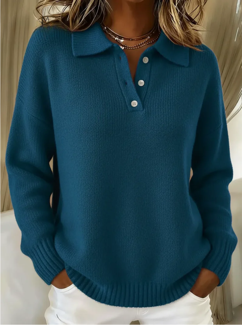 Alma | Collared Polo Sweater