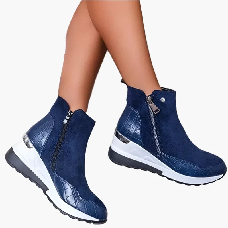 Tessa | Women's Platform Ankle Boots Zipper Round Toe