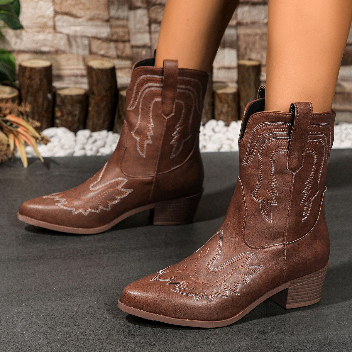 Arlene - Women's Western Stitch Ankle Boots