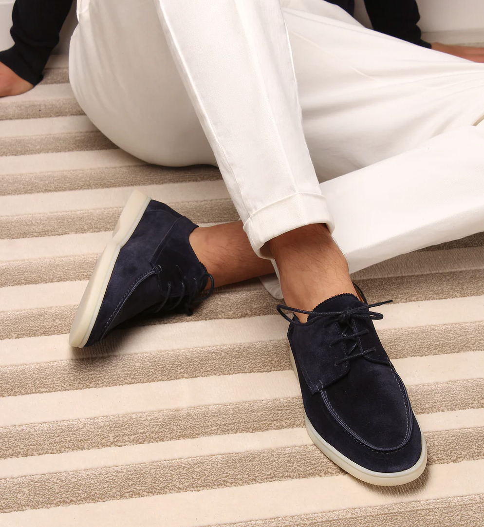 Men's Lightweight Suede Lace-Up Derby Shoes | Beckett