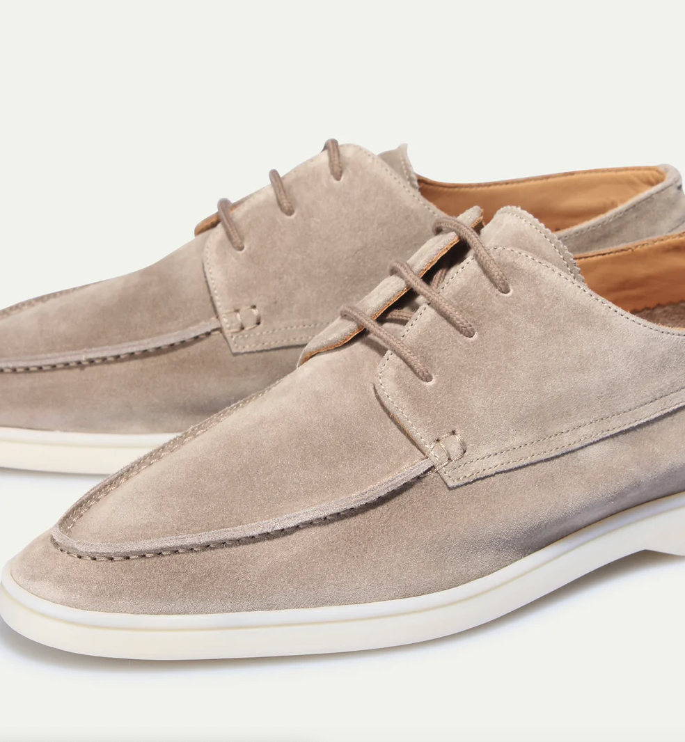 Men's Lightweight Suede Lace-Up Derby Shoes | Beckett